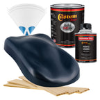 Midnight Blue - Hot Rod Flatz Flat Matte Satin Urethane Auto Paint - Complete Quart Paint Kit Coating