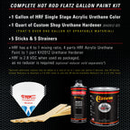 Glacier Blue - Hot Rod Flatz Flat Matte Satin Urethane Auto Paint - Complete Gallon Paint Kit Coating