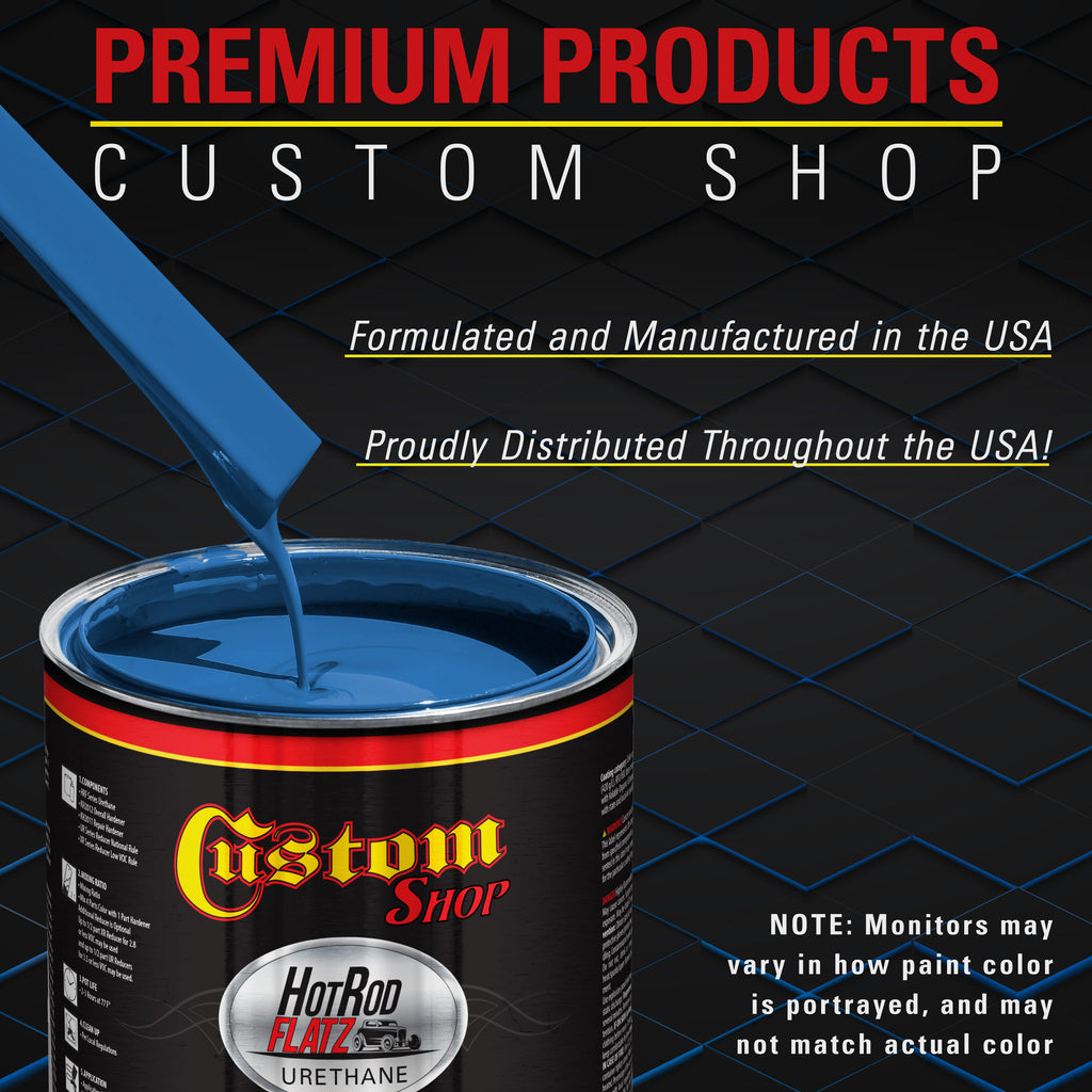 Reflex Blue - Hot Rod Flatz Flat Matte Satin Urethane Auto Paint - Complete Gallon Paint Kit Coating