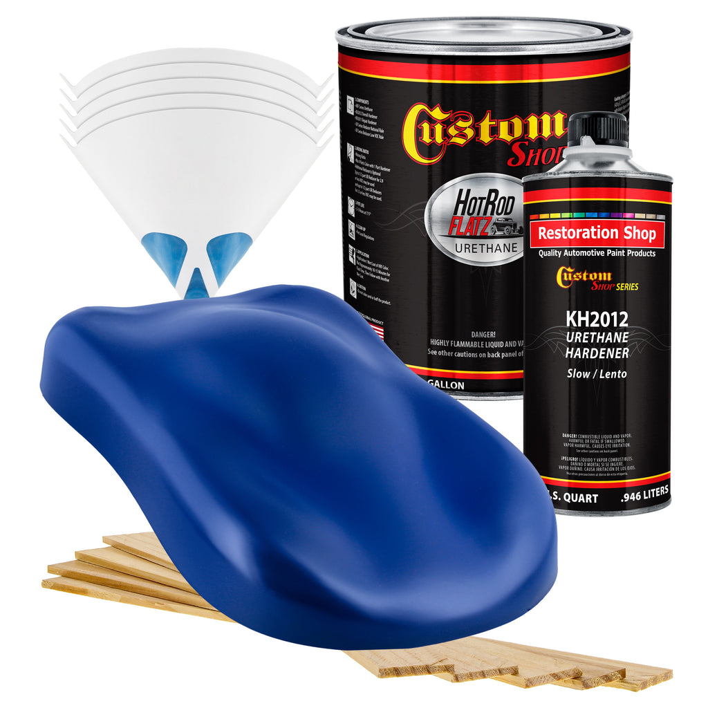 Marine Blue - Hot Rod Flatz Flat Matte Satin Urethane Auto Paint - Complete Gallon Paint Kit Coating