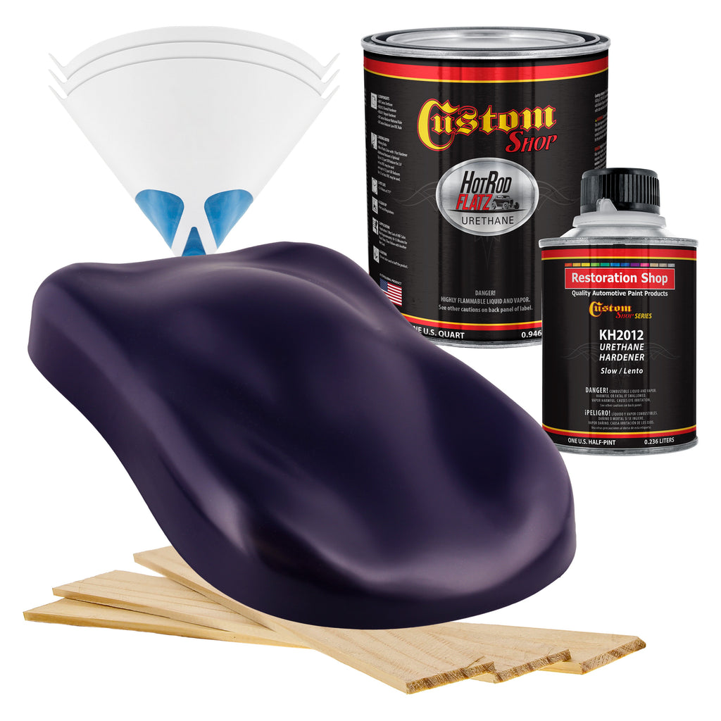 Majestic Purple - Hot Rod Flatz Flat Matte Satin Urethane Auto Paint - Complete Quart Paint Kit