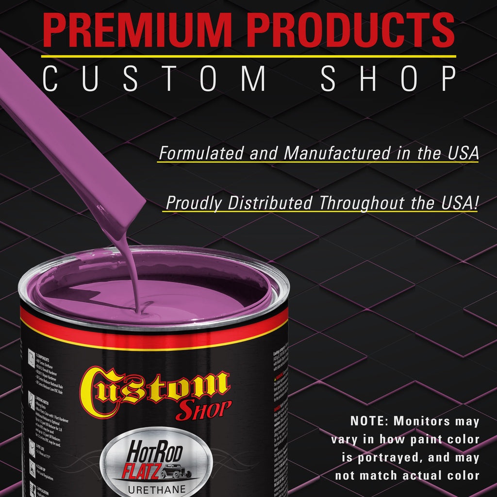 Magenta - Hot Rod Flatz Flat Matte Satin Urethane Auto Paint - Complete Gallon Paint Kit Coating, 4:1