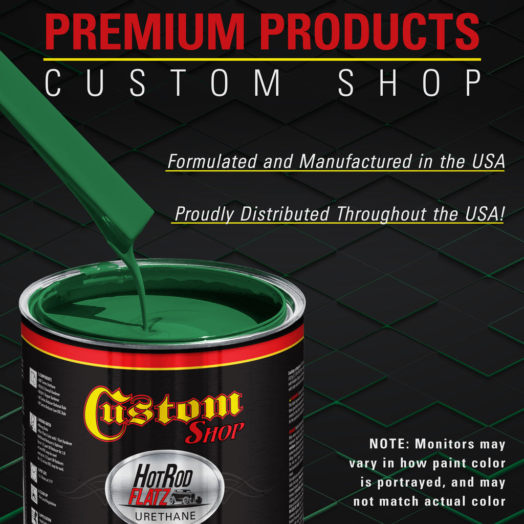 Emerald Green - Hot Rod Flatz Flat Matte Satin Urethane Auto Paint - Complete Gallon Paint Kit