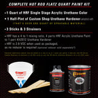 Graphic Red - Hot Rod Flatz Flat Matte Satin Urethane Auto Paint - Complete Quart Paint Kit Coating