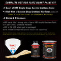 Regal Red - Hot Rod Flatz Flat Matte Satin Urethane Auto Paint - Complete Quart Paint Kit Coating, 4:1