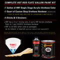 Scarlet Red - Hot Rod Flatz Flat Matte Satin Urethane Auto Paint - Complete Gallon Paint Kit Coating