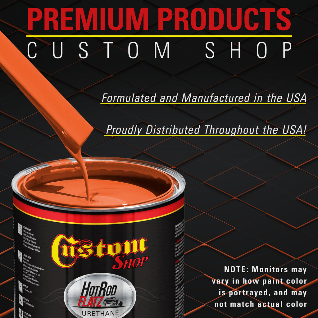 Speed Orange - Hot Rod Flatz Flat Matte Satin Urethane Auto Paint - Complete Quart Paint Kit Coating