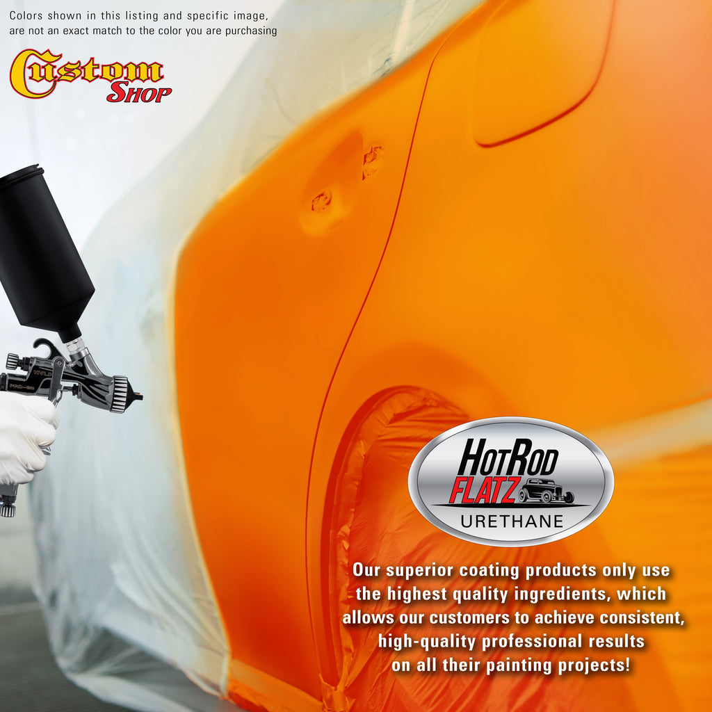 Omaha Orange - Hot Rod Flatz Flat Matte Satin Urethane Auto Paint - Complete Quart Paint Kit Coating