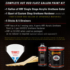 Sunset Orange - Hot Rod Flatz Flat Matte Satin Urethane Auto Paint - Complete Gallon Paint Kit