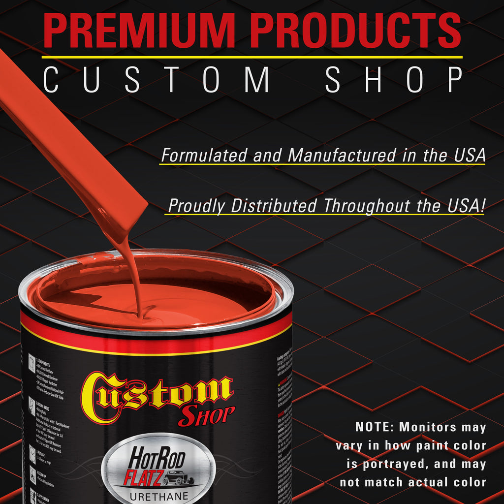 Hemi Orange - Hot Rod Flatz Flat Matte Satin Urethane Auto Paint - Complete Quart Paint Kit Coating