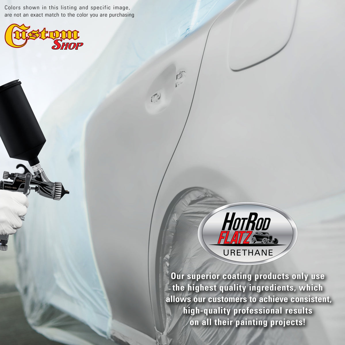 Light Gray Primer Tone - Hot Rod Flatz Flat Matte Satin Urethane Auto Paint - Complete Gallon Paint Kit