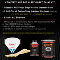 Titanium Gray Metallic - Hot Rod Flatz Flat Matte Satin Urethane Auto Paint - Complete Quart Paint Kit