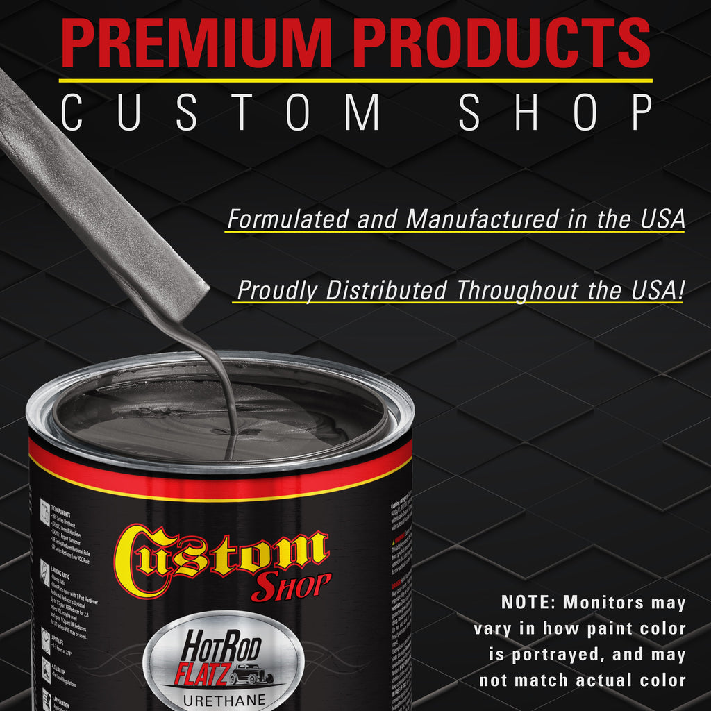 Anthracite Gray Metallic - Hot Rod Flatz Flat Matte Satin Urethane Auto Paint - Complete Quart Paint Kit