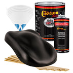 Black Metallic - Hot Rod Flatz Flat Matte Satin Urethane Auto Paint - Complete Gallon Paint Kit