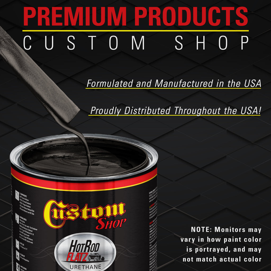 Black Metallic - Hot Rod Flatz Flat Matte Satin Urethane Auto Paint - Complete Quart Paint Kit