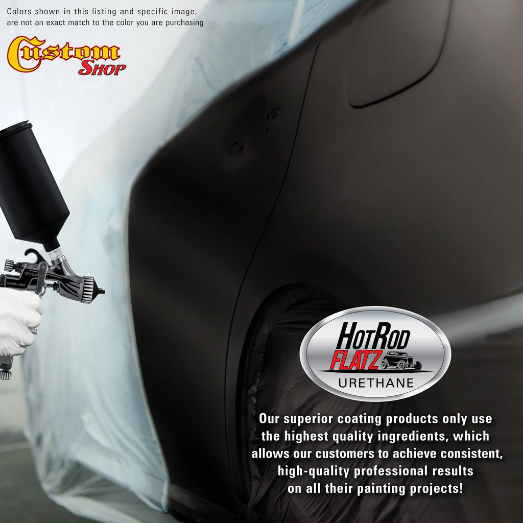 Black Metallic - Hot Rod Flatz Flat Matte Satin Urethane Auto Paint - Complete Quart Paint Kit