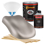 Galaxy Silver Metallic - Hot Rod Flatz Flat Matte Satin Urethane Auto Paint - Complete Quart Paint Kit