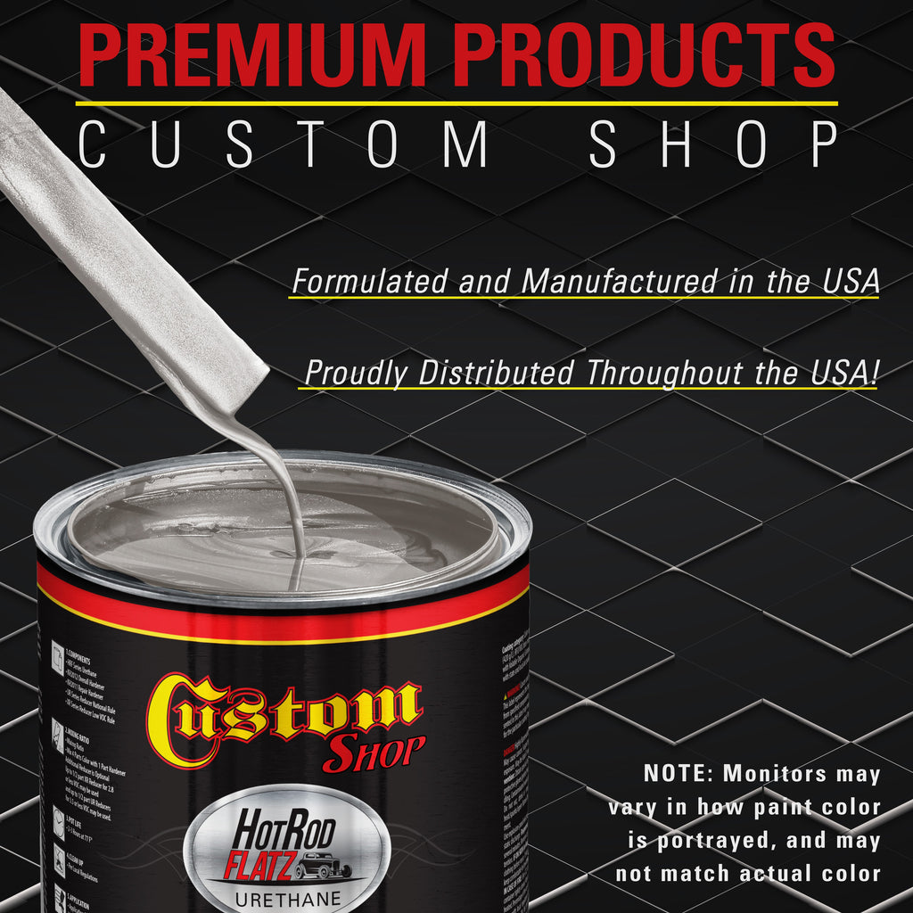 Iridium Silver Metallic - Hot Rod Flatz Flat Matte Satin Urethane Auto Paint - Complete Gallon Paint Kit