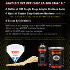 Rally Yellow - Hot Rod Flatz Flat Matte Satin Urethane Auto Paint - Complete Gallon Paint Kit Coating