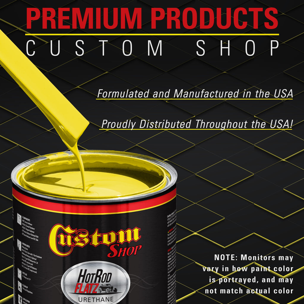 Rally Yellow - Hot Rod Flatz Flat Matte Satin Urethane Auto Paint - Complete Quart Paint Kit Coating