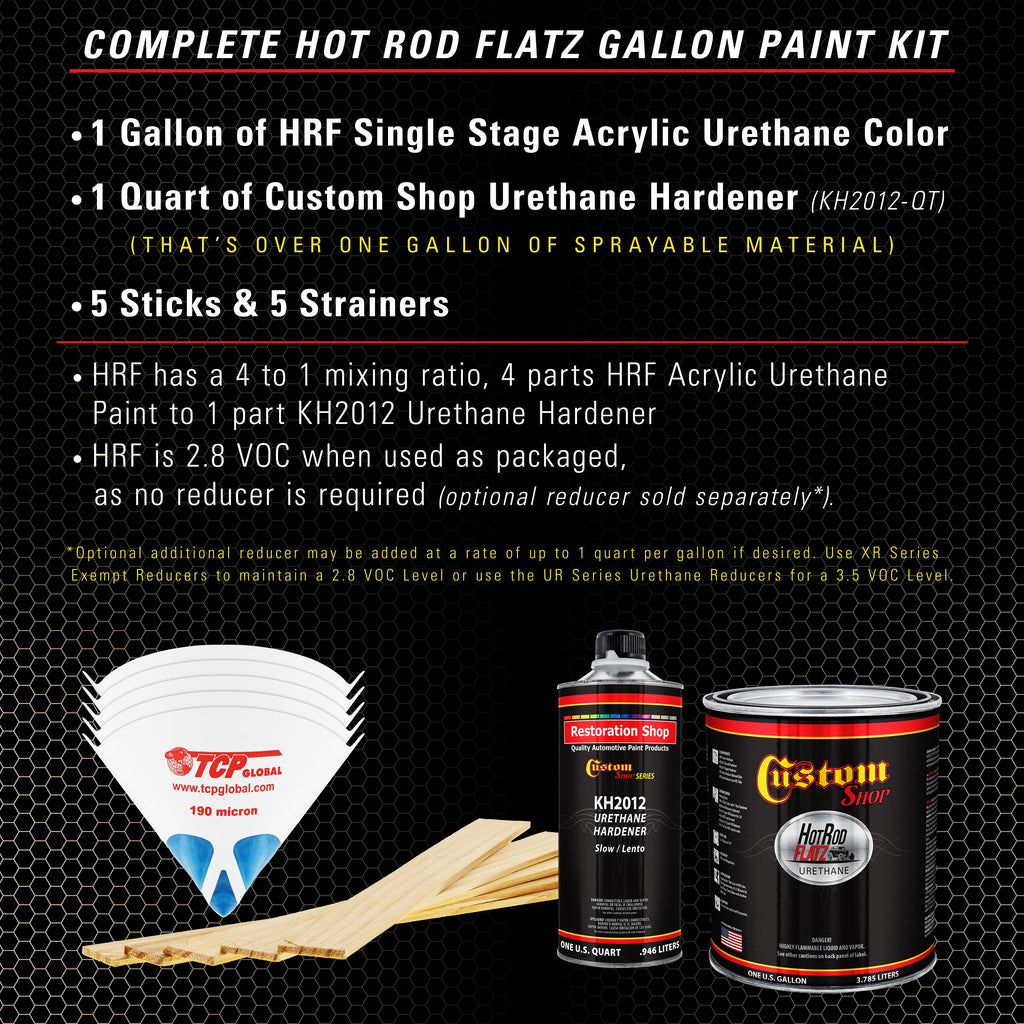 Antique Bronze Metallic - Hot Rod Flatz Flat Matte Satin Urethane Auto Paint - Complete Gallon Paint Kit