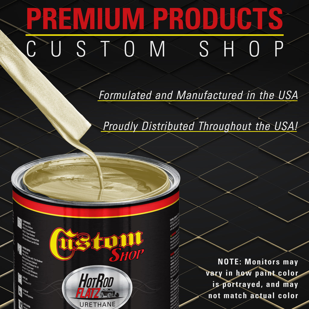 Champagne Gold Metallic - Hot Rod Flatz Flat Matte Satin Urethane Auto Paint - Complete Quart Paint Kit
