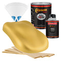 Anniversary Gold Metallic - Hot Rod Flatz Flat Matte Satin Urethane Auto Paint - Complete Quart Paint Kit