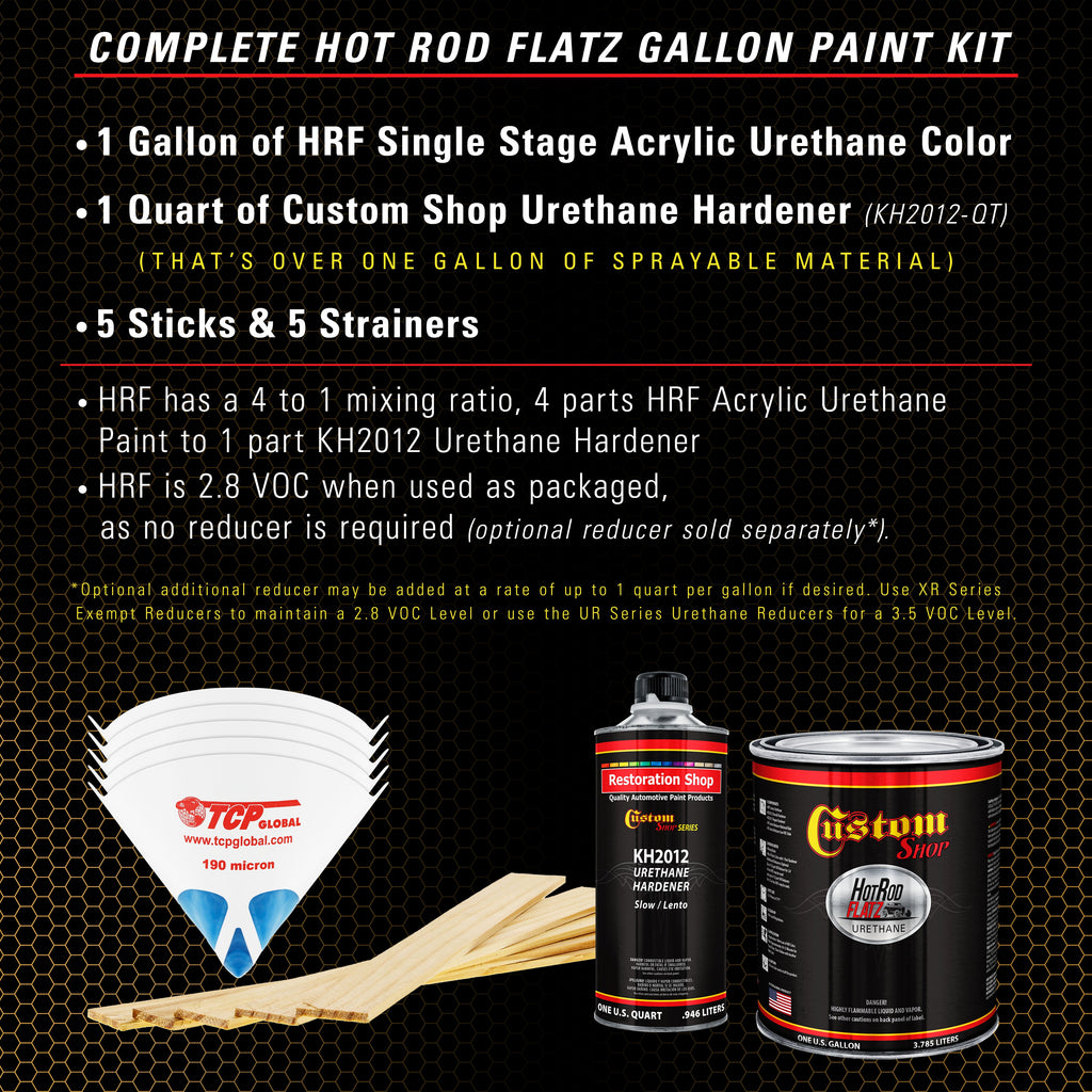 Autumn Gold Metallic - Hot Rod Flatz Flat Matte Satin Urethane Auto Paint - Complete Gallon Paint Kit