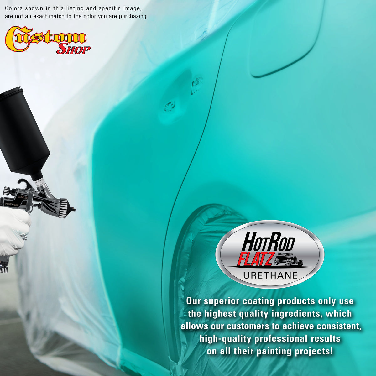 Tropical Turquoise - Hot Rod Flatz Flat Matte Satin Urethane Auto Paint - Complete Gallon Paint Kit
