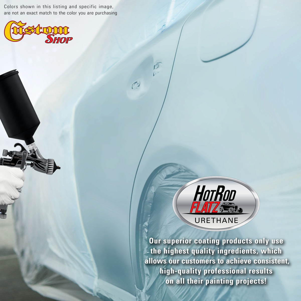 Powder Blue - Hot Rod Flatz Flat Matte Satin Urethane Auto Paint - Complete Gallon Paint Kit Coating