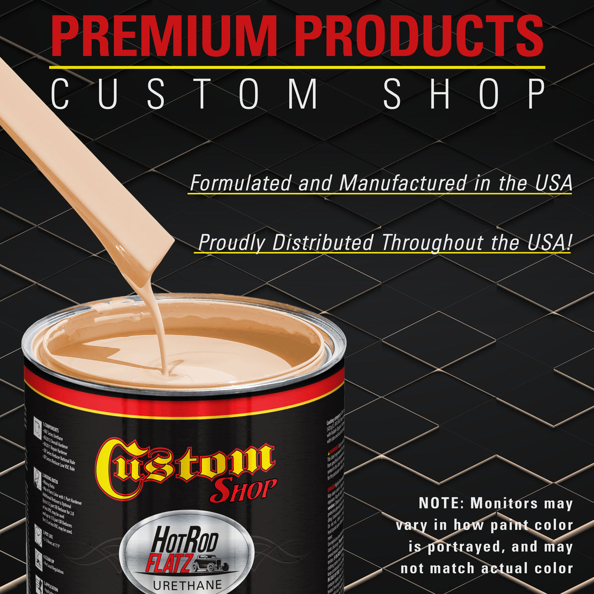 Peach - Hot Rod Flatz Flat Matte Satin Urethane Auto Paint - Complete Gallon Paint Kit Coating, 4:1