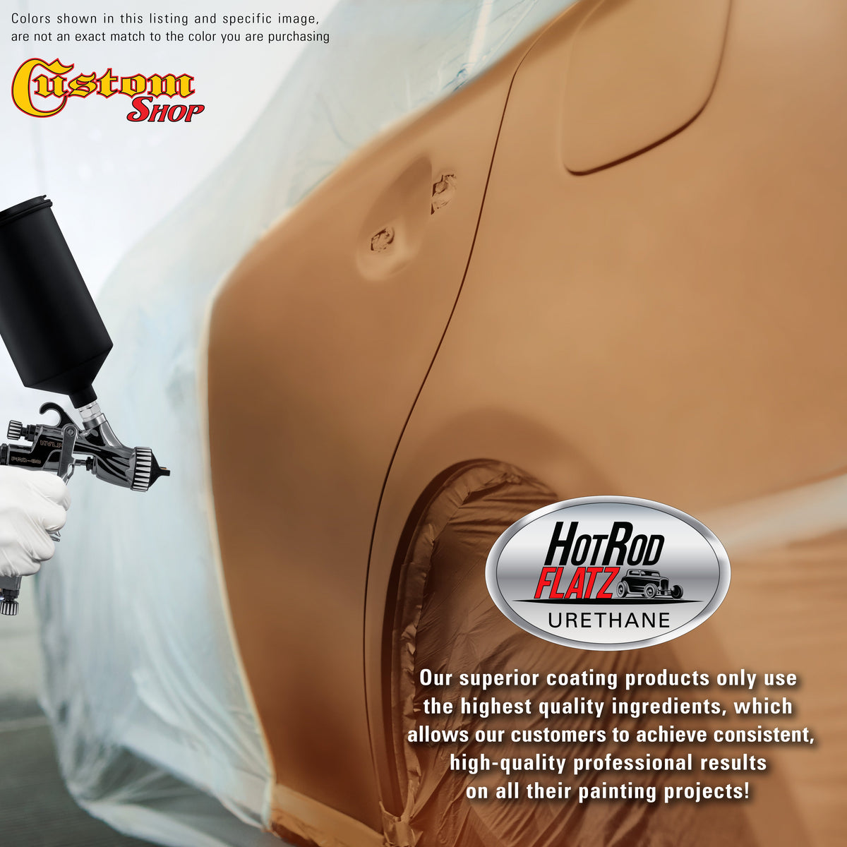 Ginger Metallic - Hot Rod Flatz Flat Matte Satin Urethane Auto Paint - Complete Gallon Paint Kit