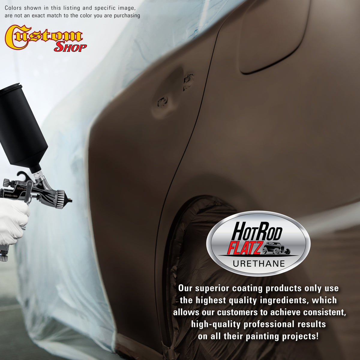 Mahogany Brown Metallic - Hot Rod Flatz Flat Matte Satin Urethane Auto Paint - Complete Gallon Paint Kit