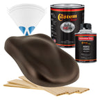 Mahogany Brown Metallic - Hot Rod Flatz Flat Matte Satin Urethane Auto Paint - Complete Quart Paint Kit