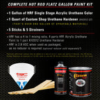 Cream Yellow - Hot Rod Flatz Flat Matte Satin Urethane Auto Paint - Complete Gallon Paint Kit Coating