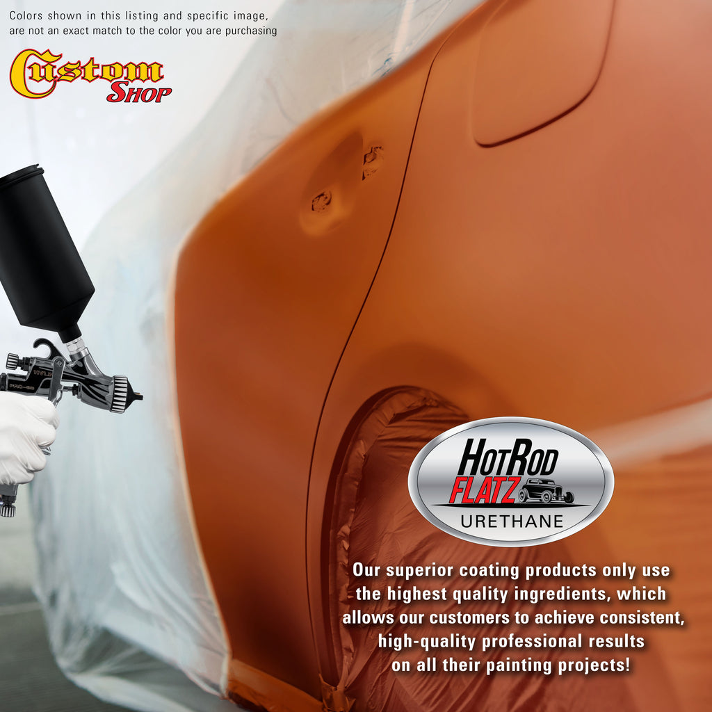 Oxide Red - Hot Rod Flatz Flat Matte Satin Urethane Auto Paint - Complete Quart Paint Kit Coating, 4:1