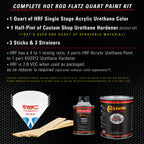 Silver Blue Metallic - Hot Rod Flatz Flat Matte Satin Urethane Auto Paint - Complete Quart Paint Kit
