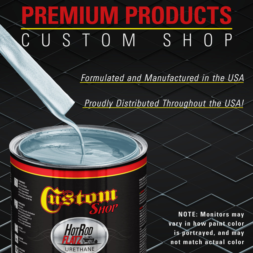 Frost Blue Metallic - Hot Rod Flatz Flat Matte Satin Urethane Auto Paint - Complete Quart Paint Kit