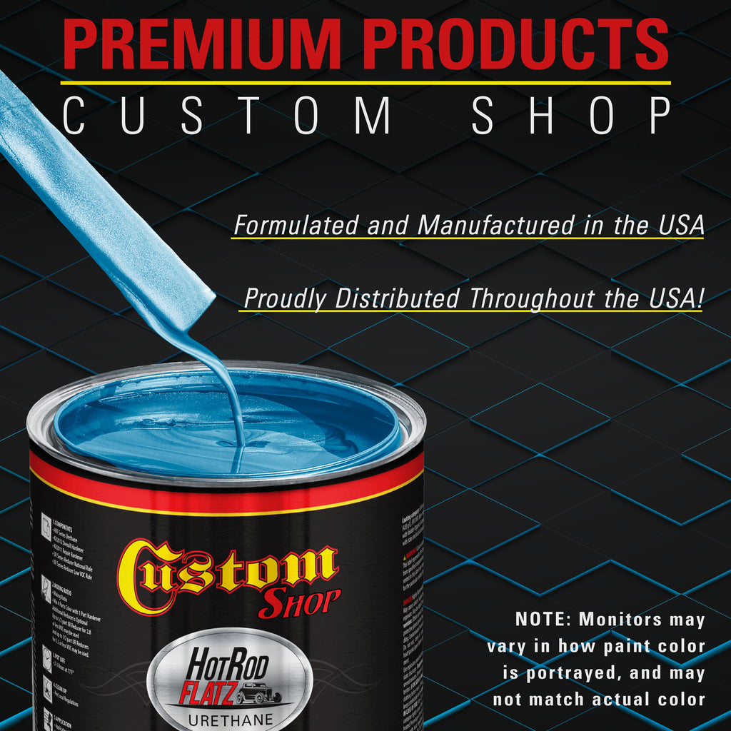 Electric Blue Metallic - Hot Rod Flatz Flat Matte Satin Urethane Auto Paint - Complete Gallon Paint Kit