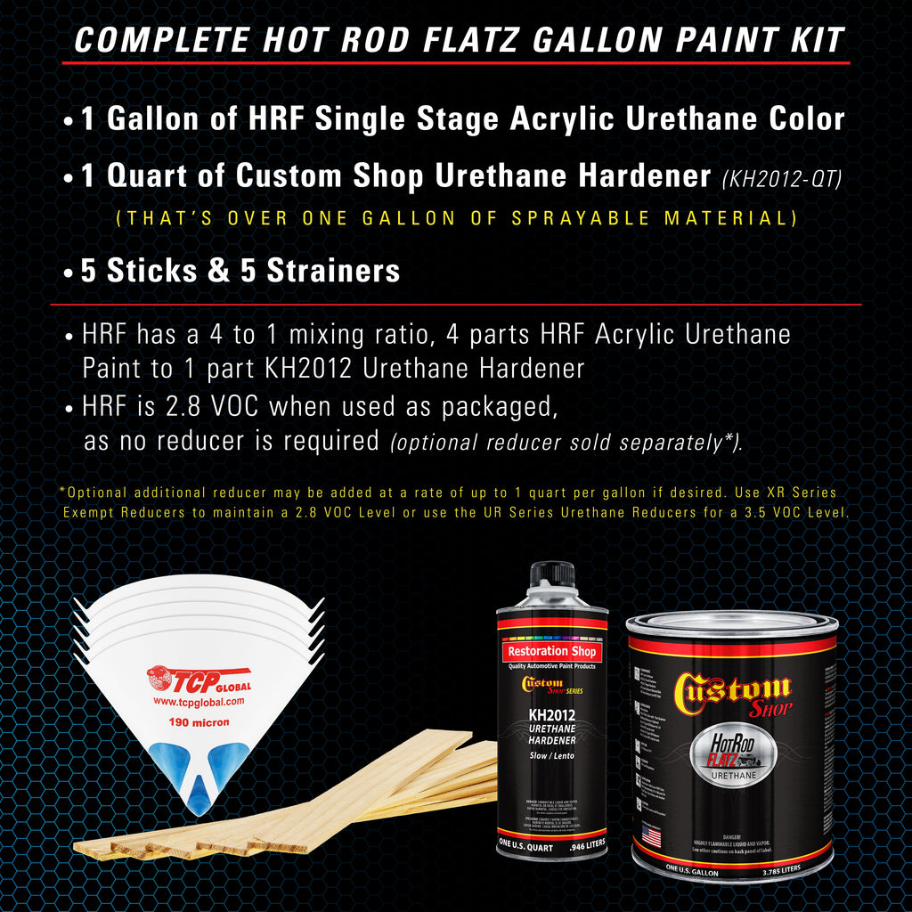 Cobra Blue Metallic - Hot Rod Flatz Flat Matte Satin Urethane Auto Paint - Complete Gallon Paint Kit