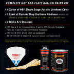 Viper Blue Metallic - Hot Rod Flatz Flat Matte Satin Urethane Auto Paint - Complete Gallon Paint Kit
