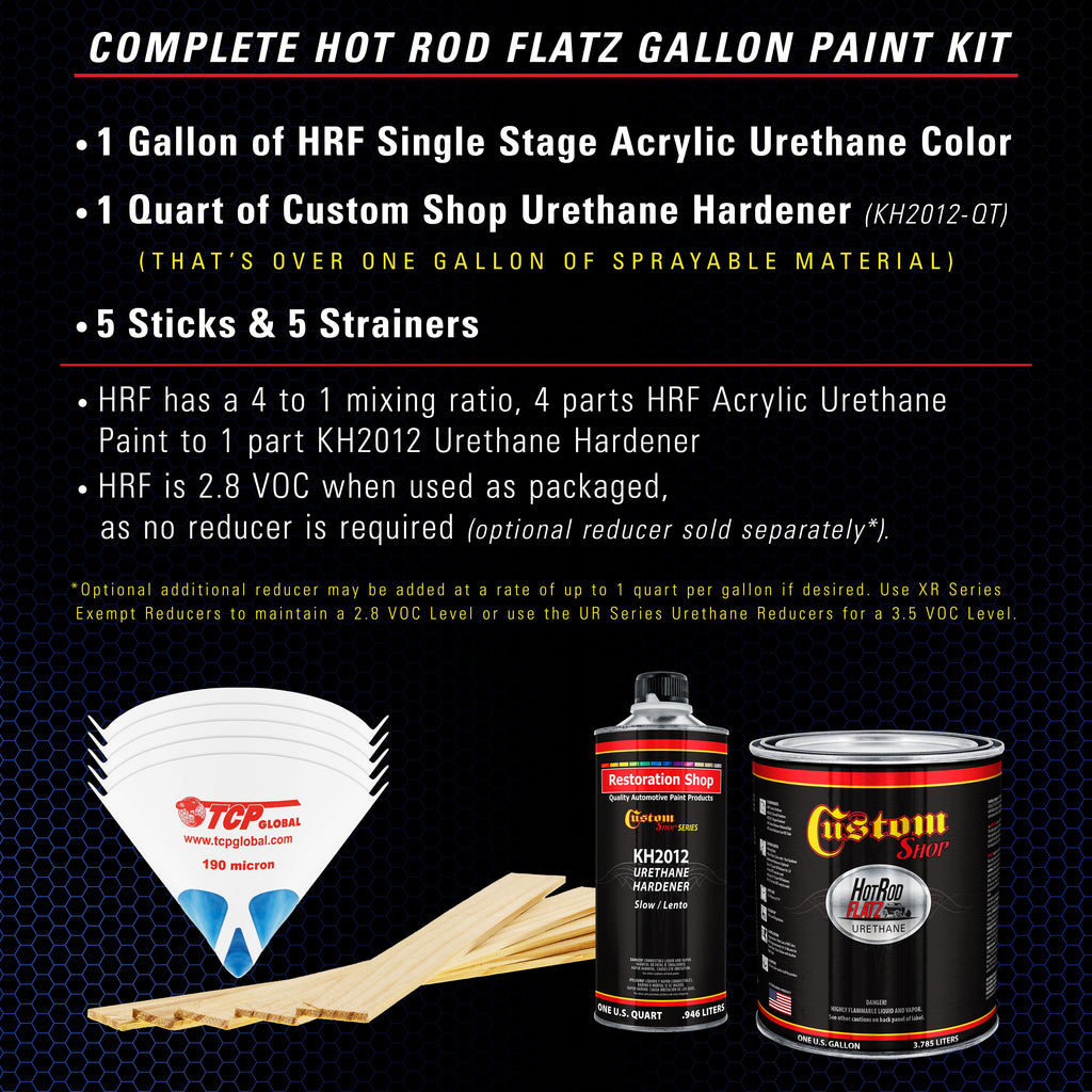 Electron Blue Metallic - Hot Rod Flatz Flat Matte Satin Urethane Auto Paint - Complete Gallon Paint Kit