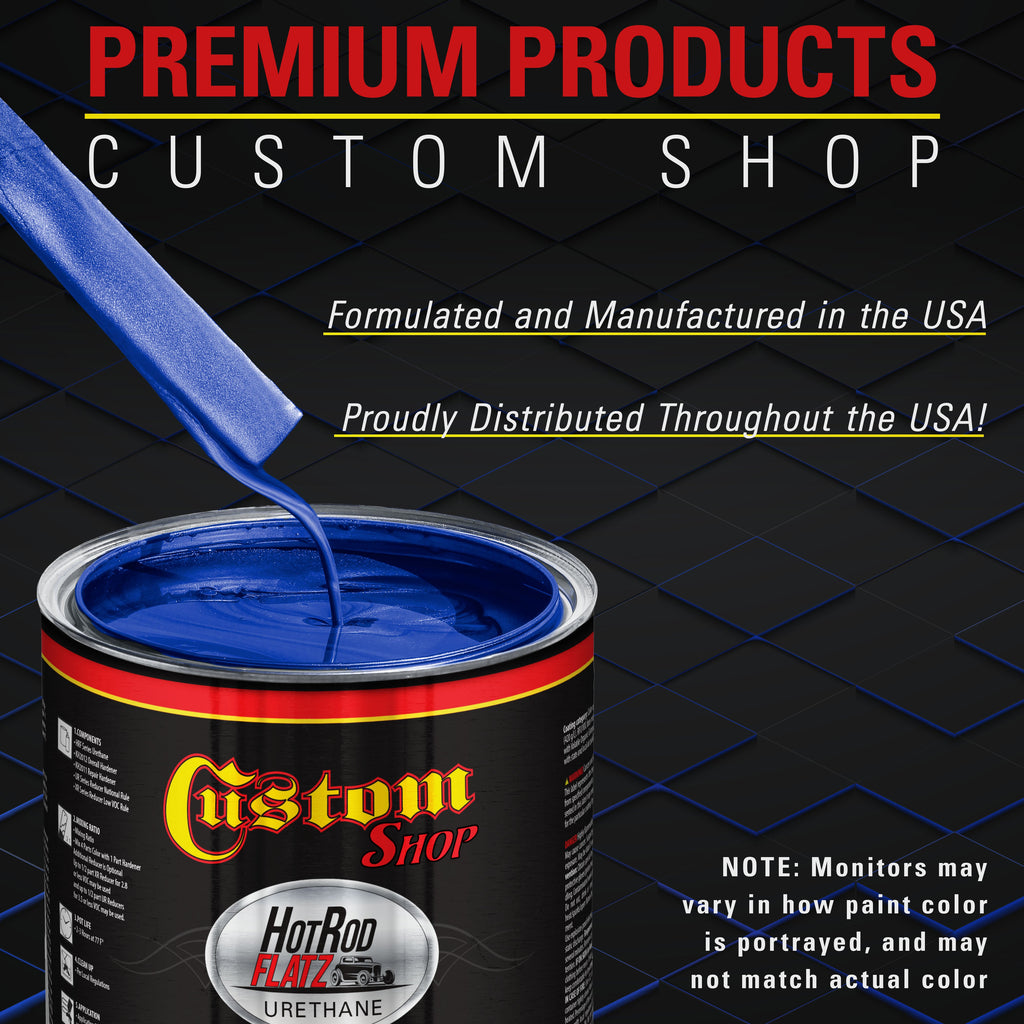 Electron Blue Metallic - Hot Rod Flatz Flat Matte Satin Urethane Auto Paint - Complete Quart Paint Kit