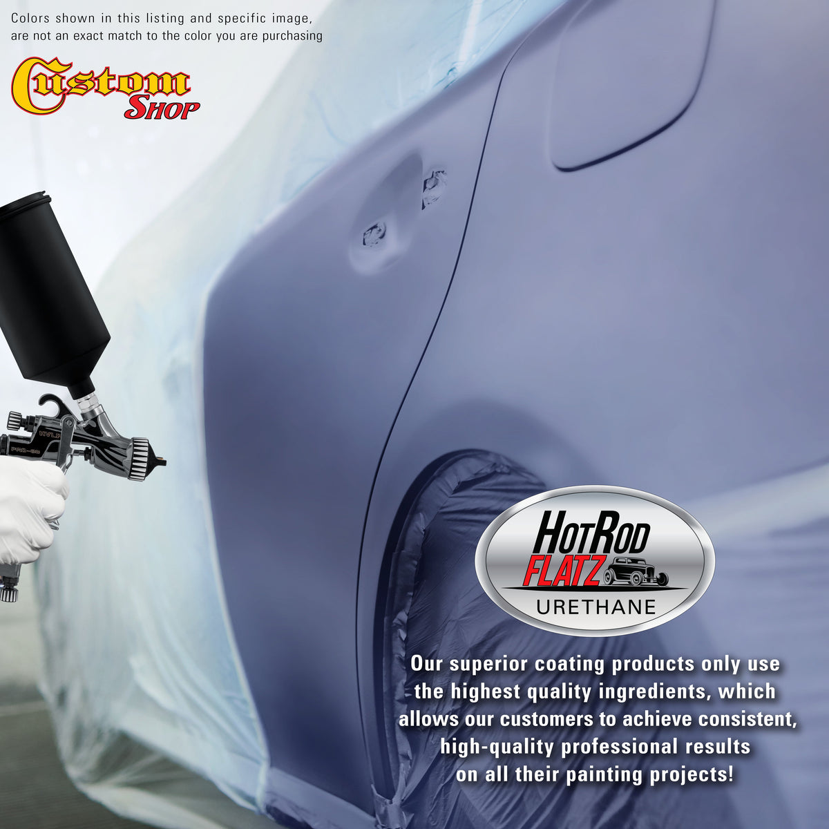 Astro Blue Metallic - Hot Rod Flatz Flat Matte Satin Urethane Auto Paint - Complete Gallon Paint Kit