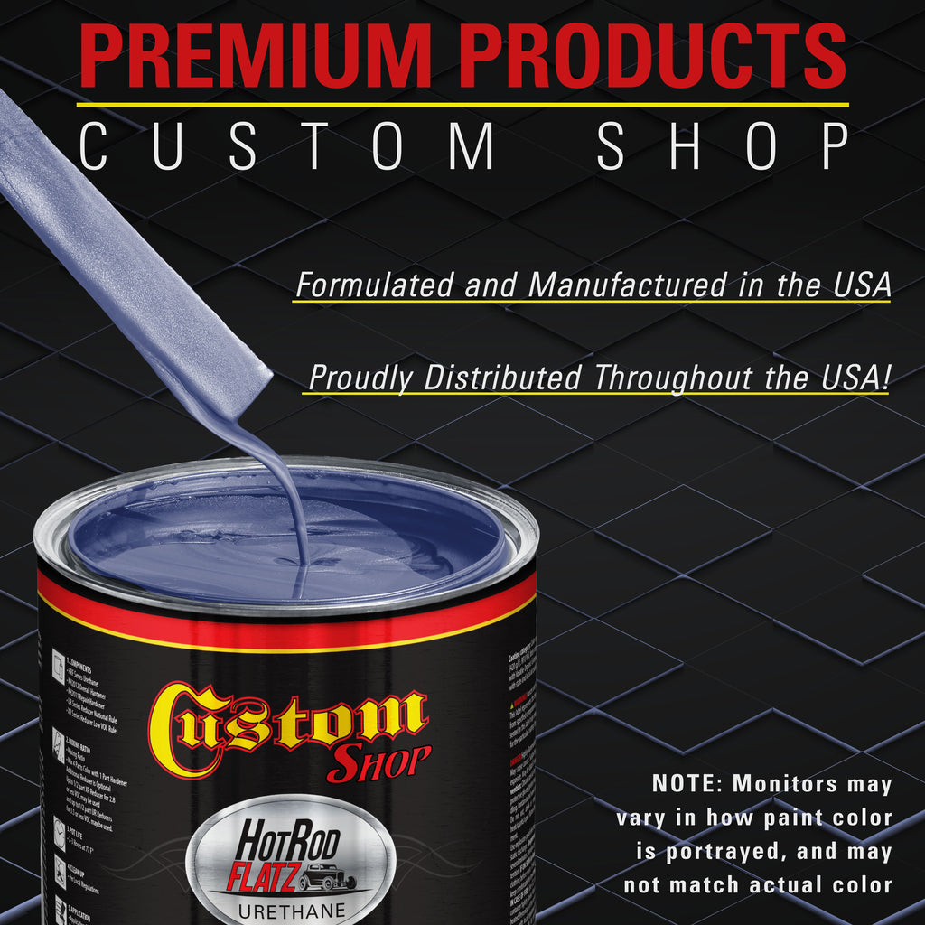 Astro Blue Metallic - Hot Rod Flatz Flat Matte Satin Urethane Auto Paint - Complete Quart Paint Kit
