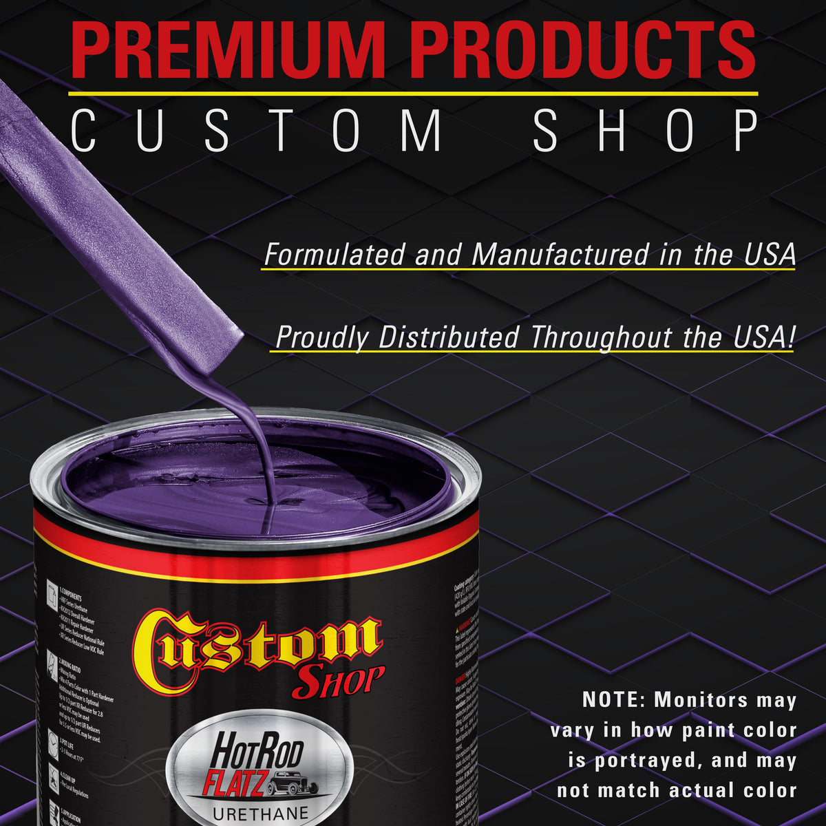 Plum Crazy Metallic - Hot Rod Flatz Flat Matte Satin Urethane Auto Paint - Complete Gallon Paint Kit