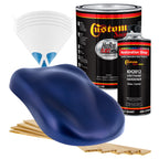 Sapphire Blue Metallic - Hot Rod Flatz Flat Matte Satin Urethane Auto Paint - Complete Gallon Paint Kit