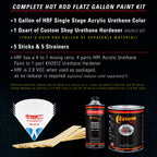 Cruise Night Blue Metallic - Hot Rod Flatz Flat Matte Satin Urethane Auto Paint - Complete Gallon Paint Kit