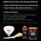 Blue Pearl - Hot Rod Flatz Flat Matte Satin Urethane Auto Paint - Complete Gallon Paint Kit Coating