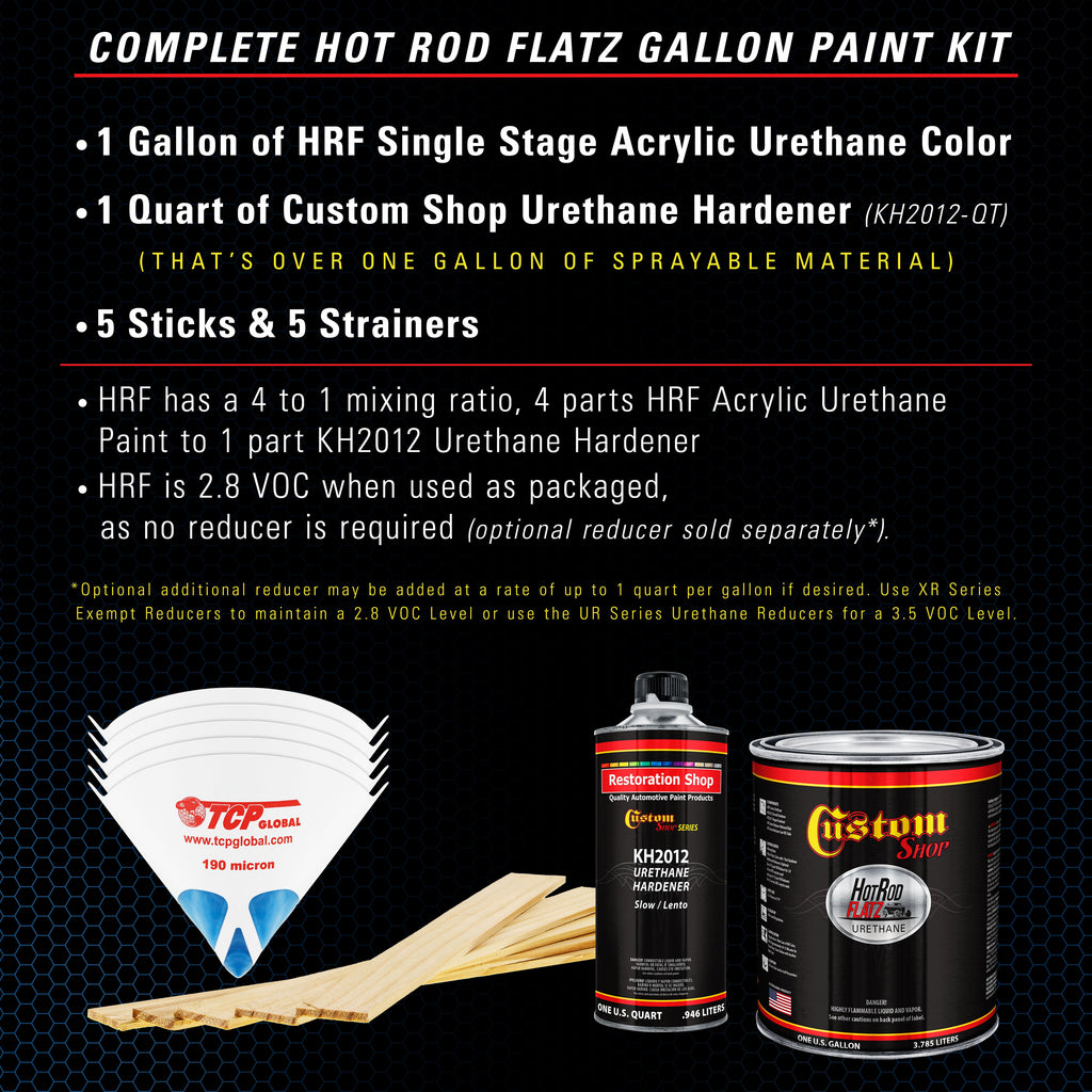 Fiji Blue Metallic - Hot Rod Flatz Flat Matte Satin Urethane Auto Paint - Complete Gallon Paint Kit